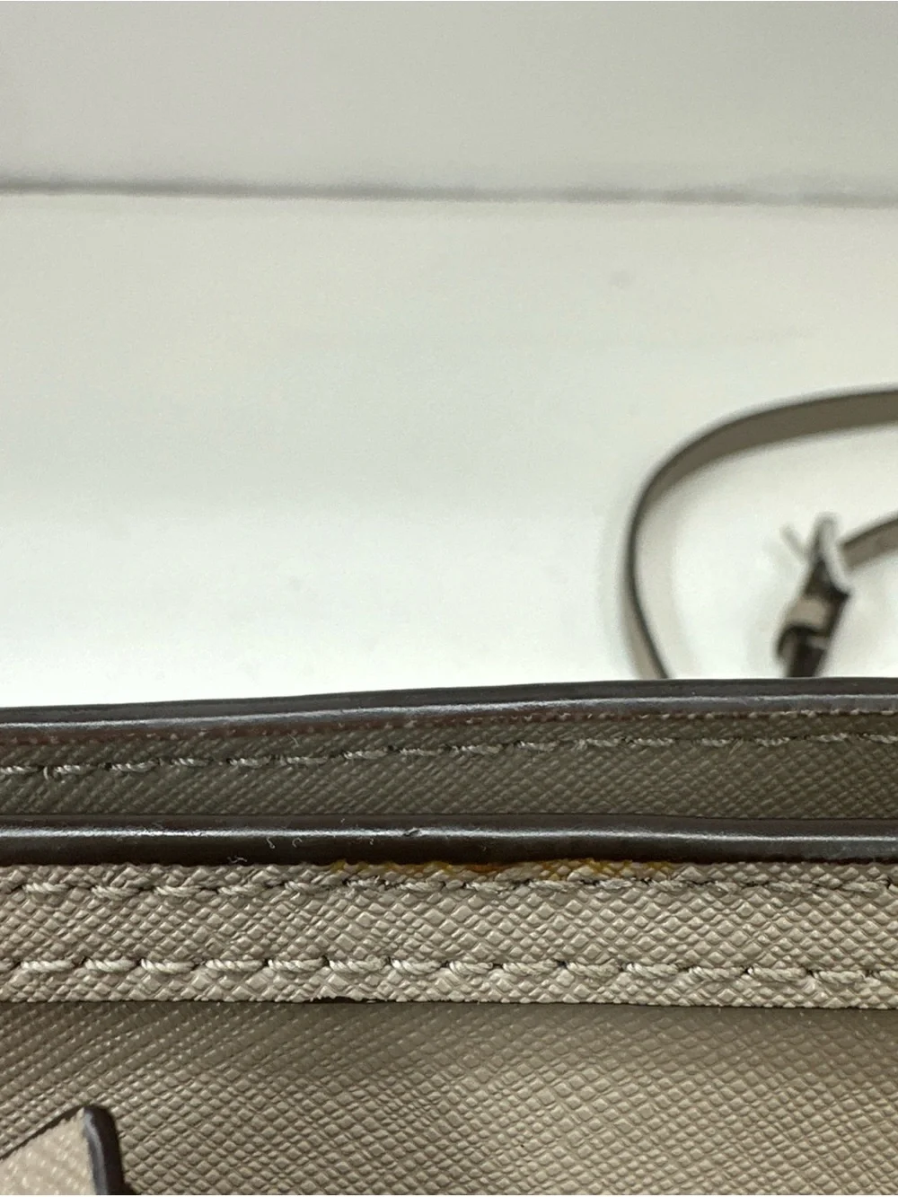 Tory Burch Olive Taupe Leather Tote with Charm